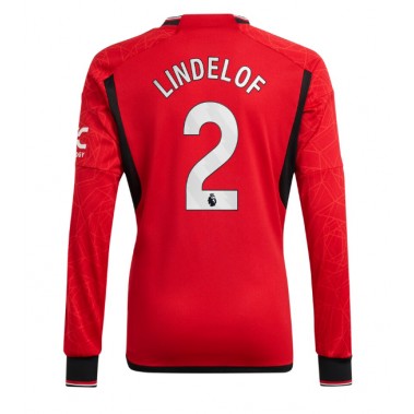 Manchester United Victor Lindelof #2 Koszulka Podstawowa 2023-24 Długi Rękaw