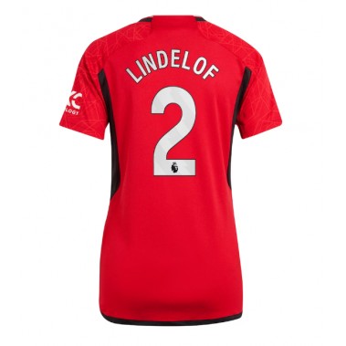 Manchester United Victor Lindelof #2 Koszulka Podstawowa damskie 2023-24 Krótki Rękaw