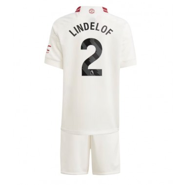 Manchester United Victor Lindelof #2 Koszulka Trzecia dzieci 2023-24 Krótki Rękaw (+ krótkie spodenki)