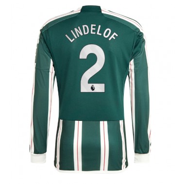 Manchester United Victor Lindelof #2 Koszulka Wyjazdowa 2023-24 Długi Rękaw