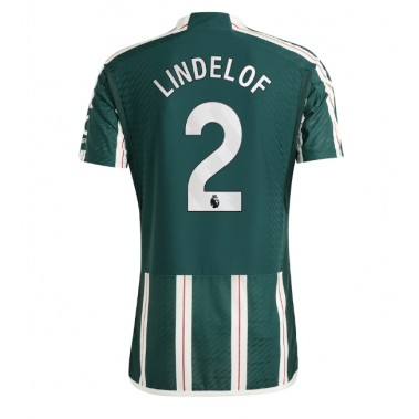 Manchester United Victor Lindelof #2 Koszulka Wyjazdowa 2023-24 Krótki Rękaw