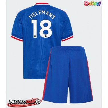 Manchester United Youri Tielemans #18 Koszulka Wyjazdowa dzieci 2026-27 Krótki Rękaw (+ krótkie spodenki)