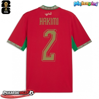 Maroko Achraf Hakimi #2 Koszulka Podstawowa MŚ 2026 Krótki Rękaw