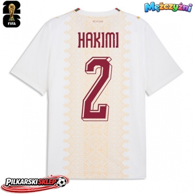 Maroko Achraf Hakimi #2 Koszulka Wyjazdowa MŚ 2026 Krótki Rękaw