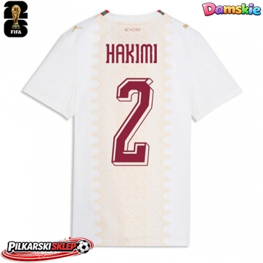 Maroko Achraf Hakimi #2 Koszulka Wyjazdowa damskie MŚ 2026 Krótki Rękaw