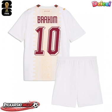 Maroko Brahim Diaz #10 Koszulka Wyjazdowa dzieci MŚ 2026 Krótki Rękaw (+ krótkie spodenki)