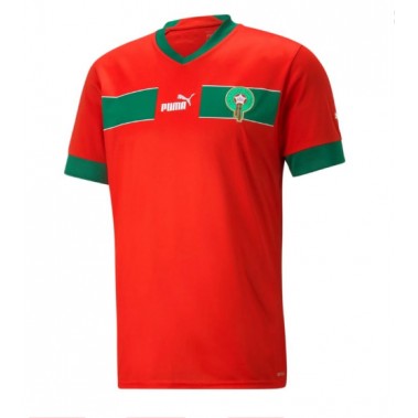 Maroko Koszulka Podstawowa MŚ 2022 Krótki Rękaw