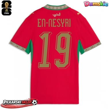Maroko Youssef En-Nesyri #19 Koszulka Podstawowa damskie MŚ 2026 Krótki Rękaw