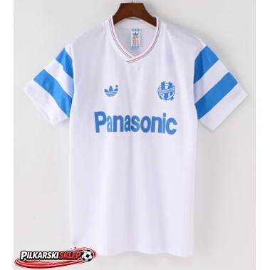 Marseille 1990 Koszulka Retro Podstawowa Krótki Rękaw