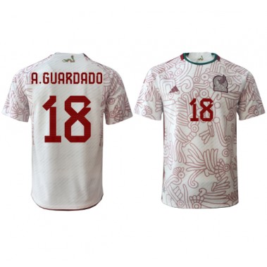 Meksiko Andres Guardado #18 Koszulka Wyjazdowa MŚ 2022 Krótki Rękaw