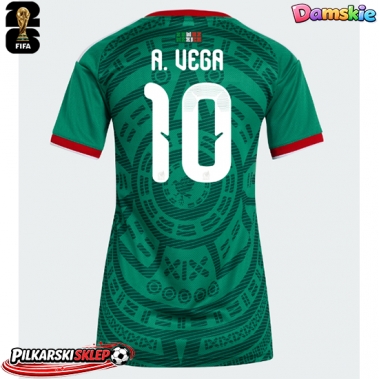 Meksyk Alexis Vega #10 Koszulka Podstawowa damskie MŚ 2026 Krótki Rękaw