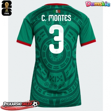 Meksyk Cesar Montes #3 Koszulka Podstawowa damskie MŚ 2026 Krótki Rękaw