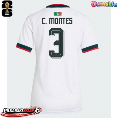 Meksyk Cesar Montes #3 Koszulka Wyjazdowa damskie MŚ 2026 Krótki Rękaw
