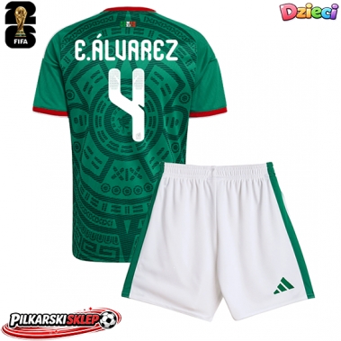 Meksyk Edson Alvarez #4 Koszulka Podstawowa dzieci MŚ 2026 Krótki Rękaw (+ krótkie spodenki)