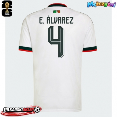 Meksyk Edson Alvarez #4 Koszulka Wyjazdowa MŚ 2026 Krótki Rękaw
