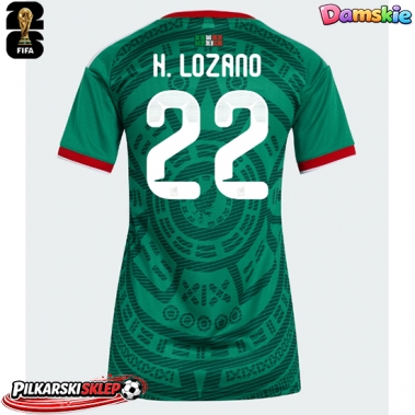 Meksyk Hirving Lozano #22 Koszulka Podstawowa damskie MŚ 2026 Krótki Rękaw