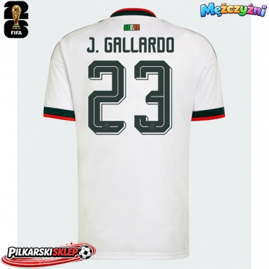Meksyk Jesus Gallardo #23 Koszulka Wyjazdowa MŚ 2026 Krótki Rękaw