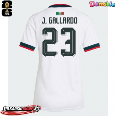 Meksyk Jesus Gallardo #23 Koszulka Wyjazdowa damskie MŚ 2026 Krótki Rękaw