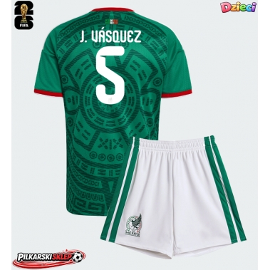Meksyk Johan Vasquez #5 Koszulka Podstawowa dzieci MŚ 2026 Krótki Rękaw (+ krótkie spodenki)