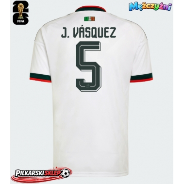 Meksyk Johan Vasquez #5 Koszulka Wyjazdowa MŚ 2026 Krótki Rękaw
