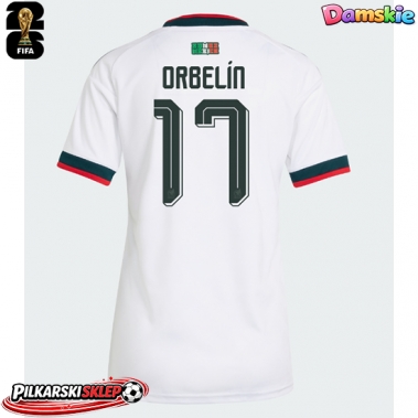 Meksyk Orbelin Pineda #17 Koszulka Wyjazdowa damskie MŚ 2026 Krótki Rękaw