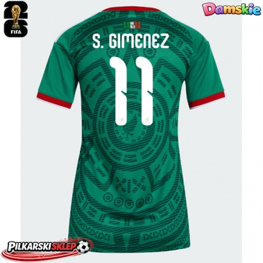 Meksyk Santiago Gimenez #11 Koszulka Podstawowa damskie MŚ 2026 Krótki Rękaw