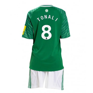 Newcastle United Sandro Tonali #8 Koszulka Wyjazdowa dzieci 2025-26 Krótki Rękaw (+ krótkie spodenki)