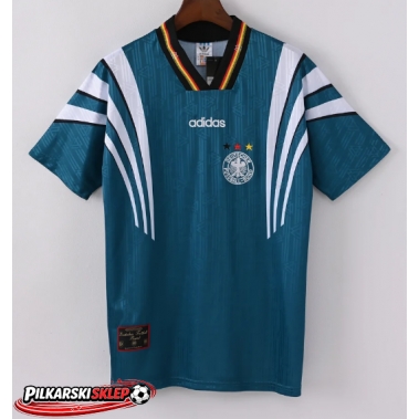 Niemcy 1996 Koszulka Retro Wyjazdowa Krótki Rękaw