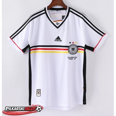Niemcy 1998 Koszulka Retro Podstawowa Krótki Rękaw