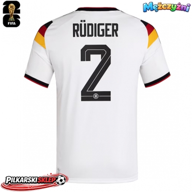 Niemcy Antonio Rudiger #2 Koszulka Podstawowa MŚ 2026 Krótki Rękaw