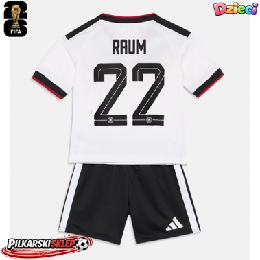 Niemcy David Raum #22 Koszulka Podstawowa dzieci MŚ 2026 Krótki Rękaw (+ krótkie spodenki)