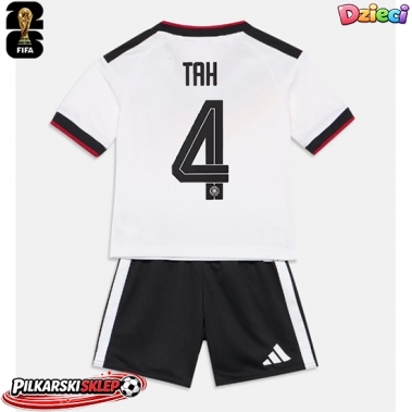 Niemcy Jonathan Tah #4 Koszulka Podstawowa dzieci MŚ 2026 Krótki Rękaw (+ krótkie spodenki)