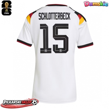 Niemcy Nico Schlotterbeck #15 Koszulka Podstawowa damskie MŚ 2026 Krótki Rękaw