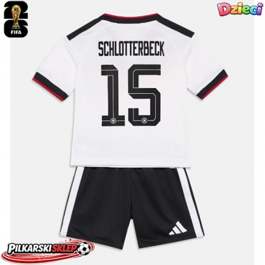 Niemcy Nico Schlotterbeck #15 Koszulka Podstawowa dzieci MŚ 2026 Krótki Rękaw (+ krótkie spodenki)