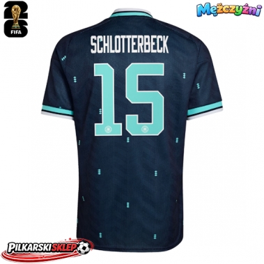Niemcy Nico Schlotterbeck #15 Koszulka Wyjazdowa MŚ 2026 Krótki Rękaw
