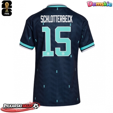 Niemcy Nico Schlotterbeck #15 Koszulka Wyjazdowa damskie MŚ 2026 Krótki Rękaw