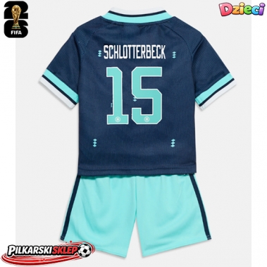 Niemcy Nico Schlotterbeck #15 Koszulka Wyjazdowa dzieci MŚ 2026 Krótki Rękaw (+ krótkie spodenki)