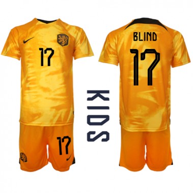 Nizozemska Daley Blind #17 Koszulka Podstawowa dzieci MŚ 2022 Krótki Rękaw (+ krótkie spodenki)