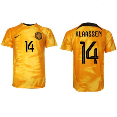 Nizozemska Davy Klaassen #14 Koszulka Podstawowa MŚ 2022 Krótki Rękaw