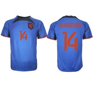 Nizozemska Davy Klaassen #14 Koszulka Wyjazdowa MŚ 2022 Krótki Rękaw