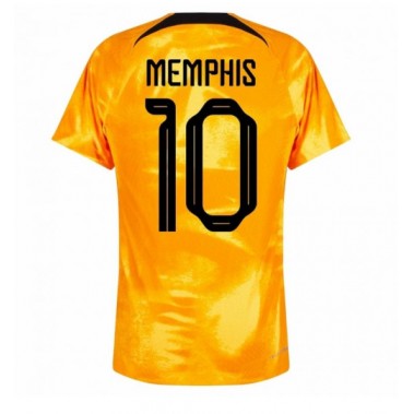 Nizozemska Memphis Depay #10 Koszulka Podstawowa MŚ 2022 Krótki Rękaw