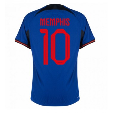 Nizozemska Memphis Depay #10 Koszulka Wyjazdowa MŚ 2022 Krótki Rękaw