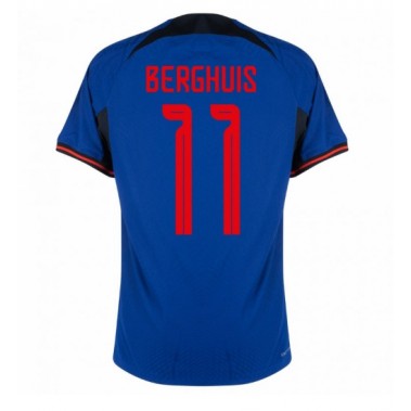 Nizozemska Steven Berghuis #11 Koszulka Wyjazdowa MŚ 2022 Krótki Rękaw
