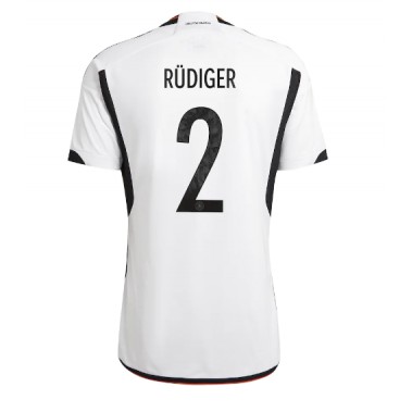 Njemačka Antonio Rudiger #2 Koszulka Podstawowa MŚ 2022 Krótki Rękaw
