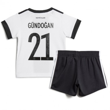 Njemačka Ilkay Gundogan #21 Koszulka Podstawowa dzieci MŚ 2022 Krótki Rękaw (+ krótkie spodenki)