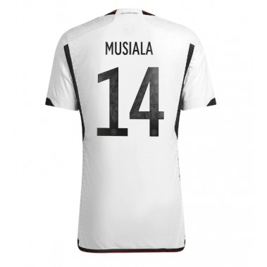 Njemačka Jamal Musiala #14 Koszulka Podstawowa MŚ 2022 Krótki Rękaw
