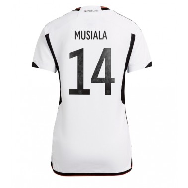Njemačka Jamal Musiala #14 Koszulka Podstawowa damskie MŚ 2022 Krótki Rękaw