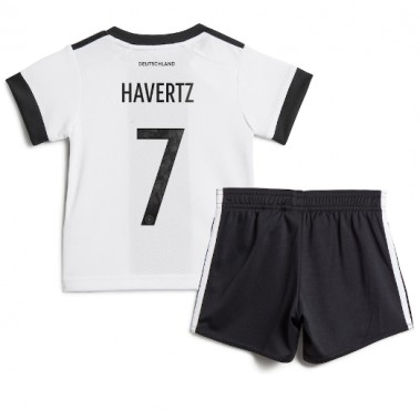 Njemačka Kai Havertz #7 Koszulka Podstawowa dzieci MŚ 2022 Krótki Rękaw (+ krótkie spodenki)