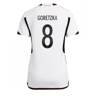 Njemačka Leon Goretzka #8 Koszulka Podstawowa damskie MŚ 2022 Krótki Rękaw