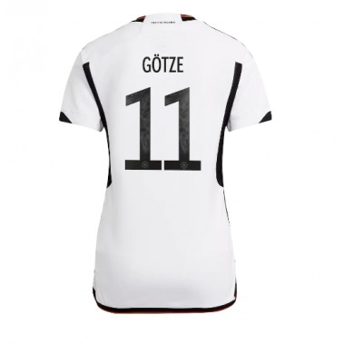Njemačka Mario Gotze #11 Koszulka Podstawowa damskie MŚ 2022 Krótki Rękaw